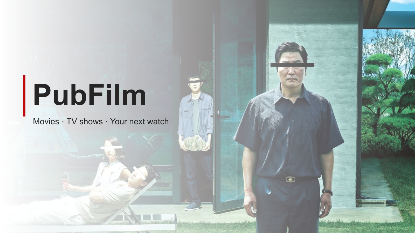 PubFilm movie guide with Parasite film artwork